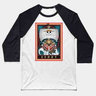 One Piece - Thousand sunny pirates ship Baseball T-Shirt